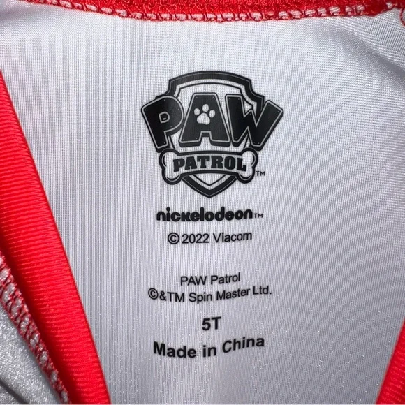 Paw Patrol Blue and White Rashguard Swim Set Boys 5T Trunks NWOT - Picture 5 of 8